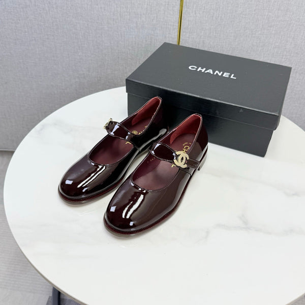 CC 26s Mary Jane Flats Burgundy Patent Leather 904495