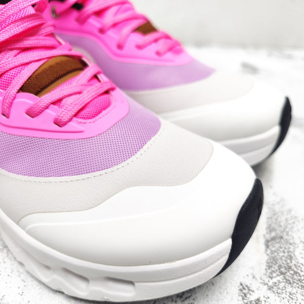 SNEAKER CLOUDTILT 2.0 IN PELLE DI VITELLO E RETE TRASPIRANTE, COLORE ROSA BRILLANTE E GRIGIO CHIARO