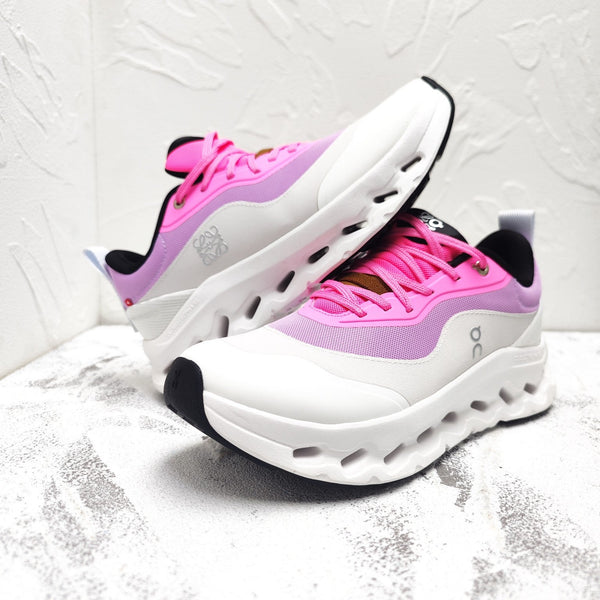 SNEAKER CLOUDTILT 2.0 IN PELLE DI VITELLO E RETE TRASPIRANTE, COLORE ROSA BRILLANTE E GRIGIO CHIARO