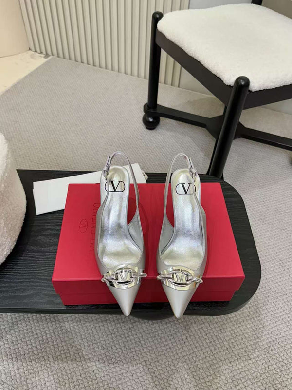 Valentino Slingback Pump Tacco alto Seta 239562