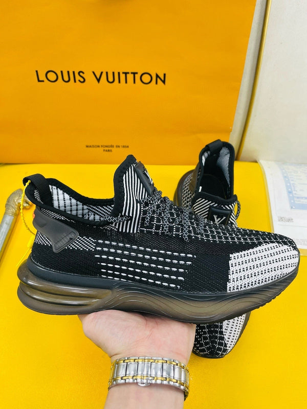 SNEAKER LV IN TESSUTO MESH TRASPIRANTE NERO