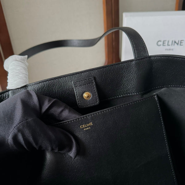 CABAS ANAÏS CUIR TRIOMPHE 54 MEDIA IN PELLE DI VITELLO GRANATA NERA