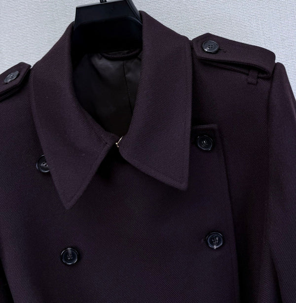 LP 25 Kerril Trench Coat Charcoal Black Waool Blend Fbric 315821