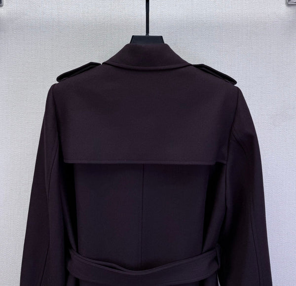 LP 25 Kerril Trench Coat Charcoal Black Waool Blend Fbric 315821