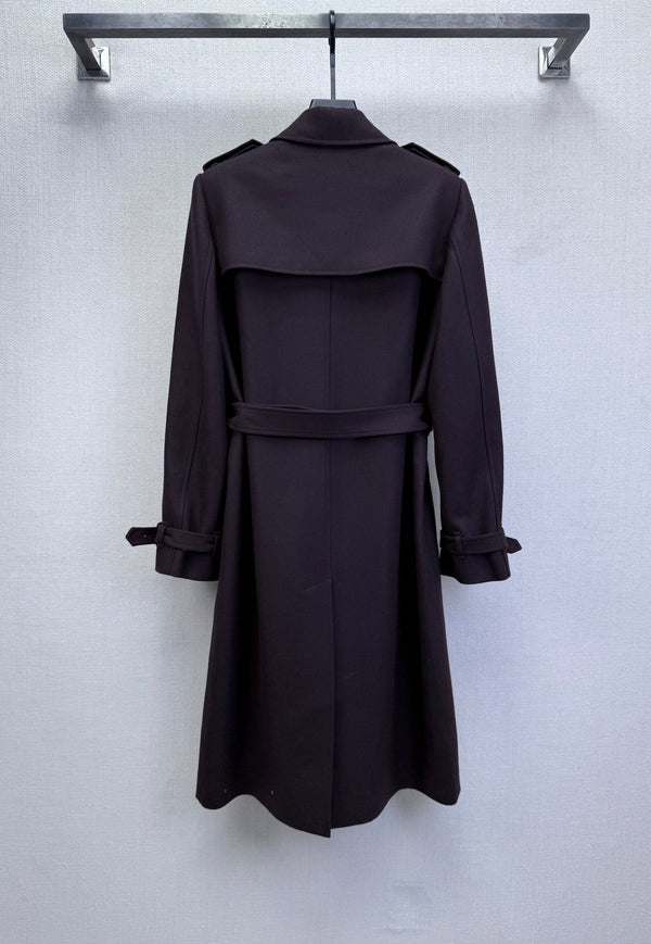 LP 25 Kerril Trench Coat Charcoal Black Waool Blend Fbric 315821