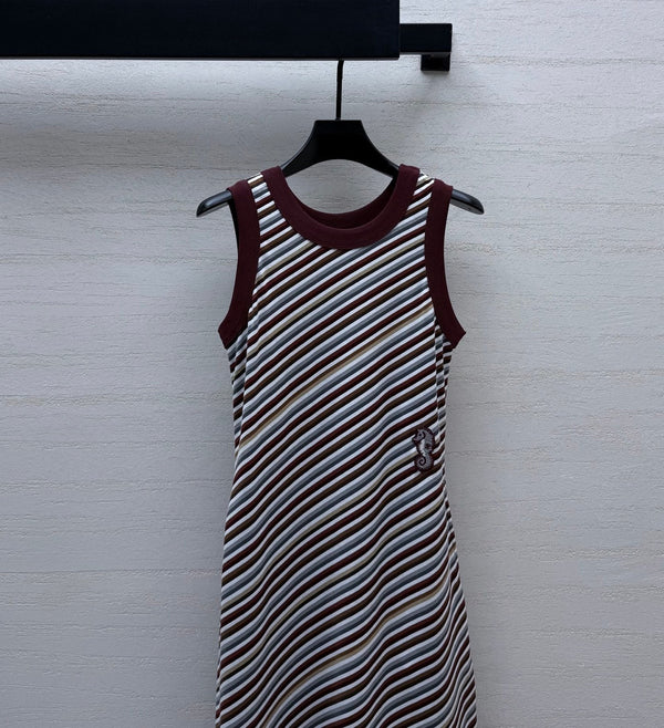 CC 26s Coco Beach Striped Sleeveless Dress Cotton 398004
