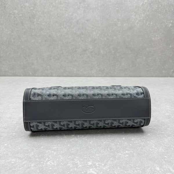 Goyard Bonbonnière Bag Grey Canvas Calfskin