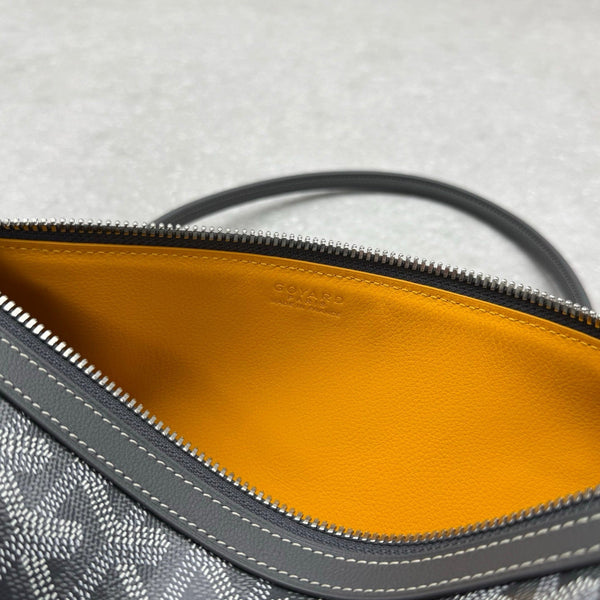 Goyard Bonbonnière Bag Grey Canvas Calfskin