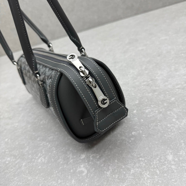 Goyard Bonbonnière Bag Grey Canvas Calfskin
