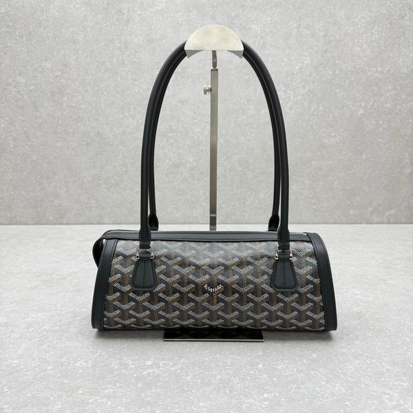 Goyard Bonbonnière Bag Black Canvas Calfskin