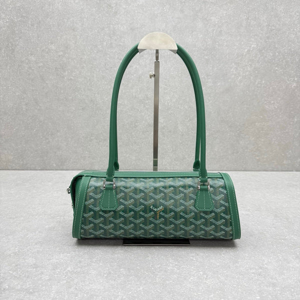 Goyard Bonbonnière Bag Green Canvas Calfskin