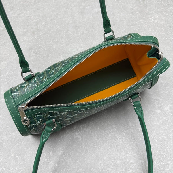 Goyard Bonbonnière Bag Green Canvas Calfskin