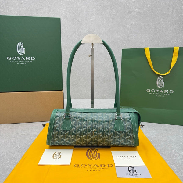 Goyard Bonbonnière Bag Green Canvas Calfskin