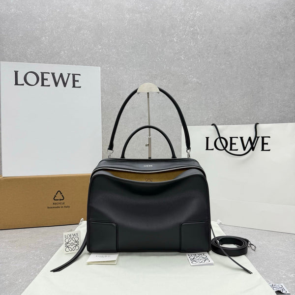 Loewe Large Amazona 180 Bag 35cm Black Calfskin