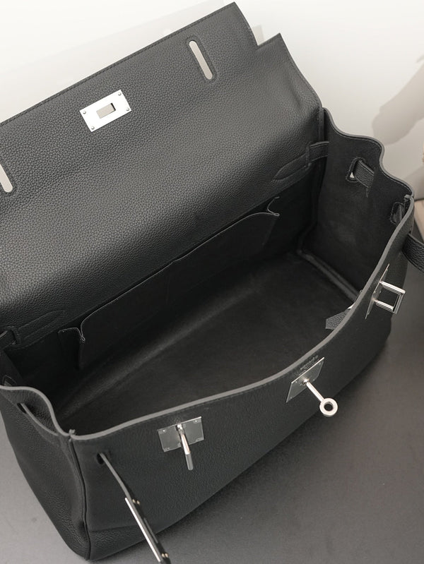 HM Kelly Max Bag 42cm Black Togo Leather 284505