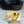 Hangisi 10mm Ballet Flat Yellow Linen with Black Leather Jewel Buckle 161061
