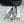 Hangisi 100 Ocean Blue Linen with Black Leather Jewel Buckle Pumps 161068