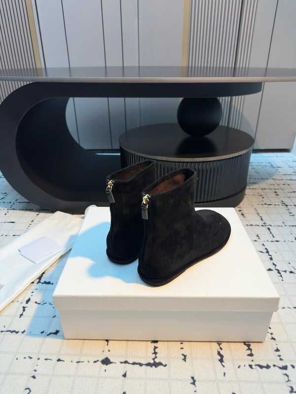 The Row Canal Ankle Boots 20mm Black Suede 429310