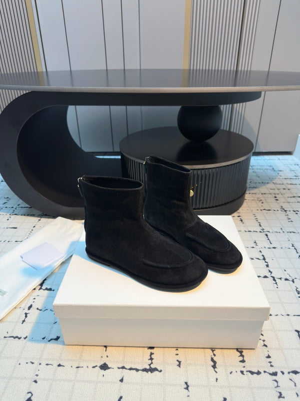 The Row Canal Ankle Boots 20mm Black Suede 429310