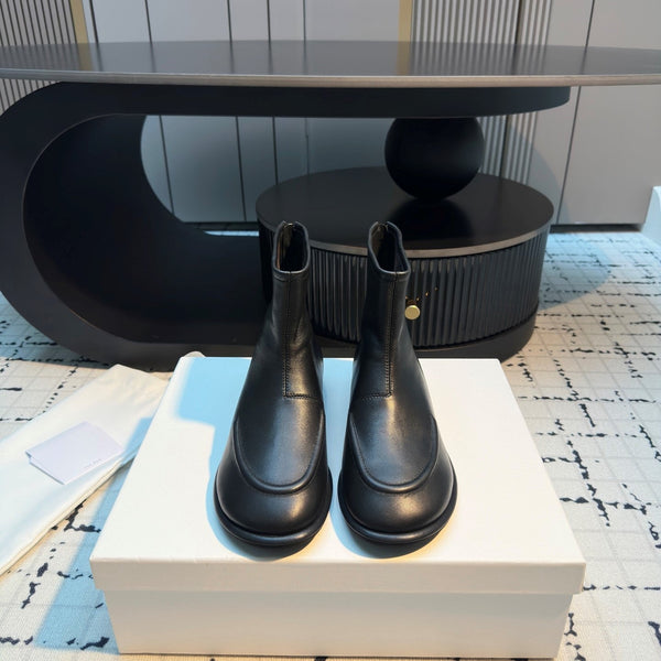 The Row Canal Ankle Boots 20mm Black Lambskin 429312