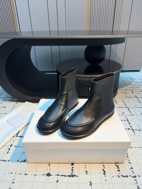The Row Canal Ankle Boots 20mm Black Lambskin 429312