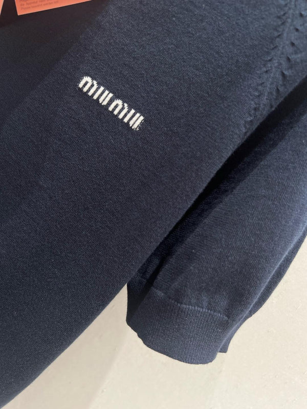 Miu Miu Short-sleeved T-shirt Navy blue Cashmere