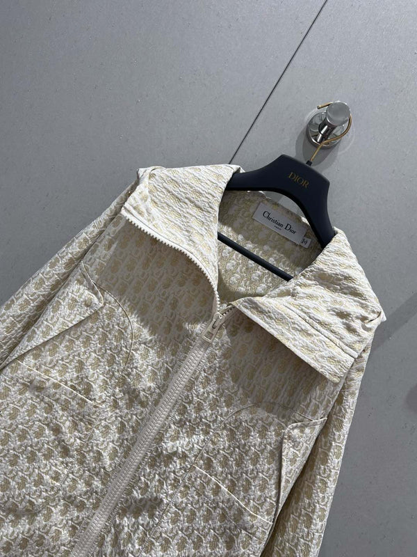 CD 25 Giacca Monogram Beige Poliestere
