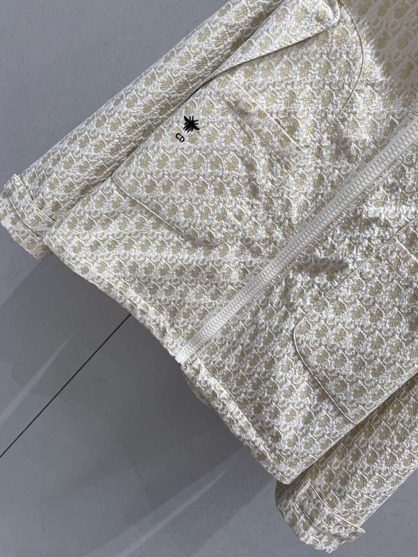 CD 25 Giacca Monogram Beige Poliestere