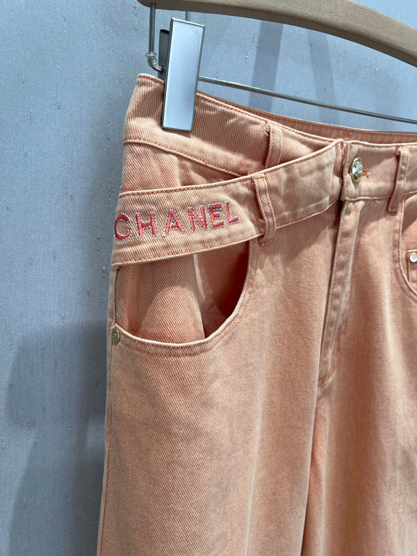 Jeans dritti CC 25 in cotone arancione