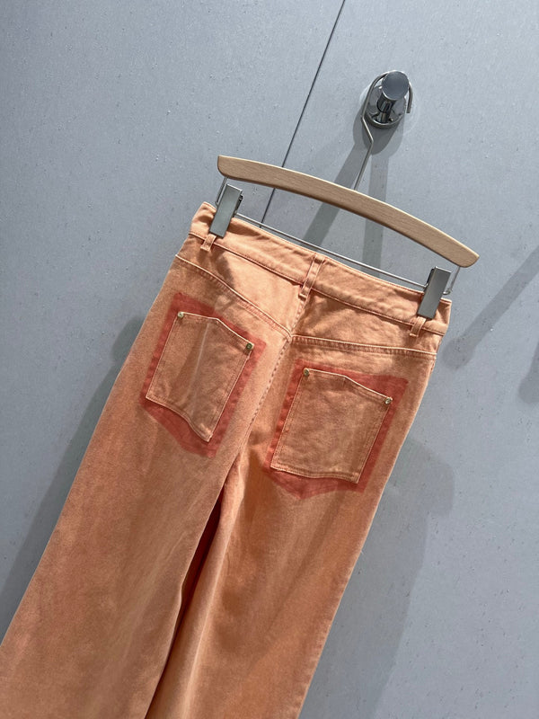 Jeans dritti CC 25 in cotone arancione