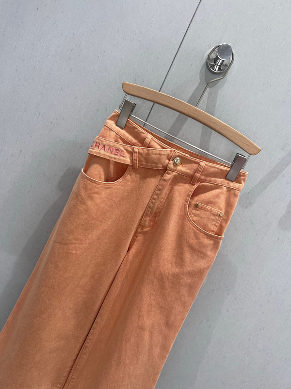 Jeans dritti CC 25 in cotone arancione