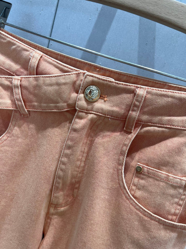 Jeans dritti CC 25 in cotone arancione