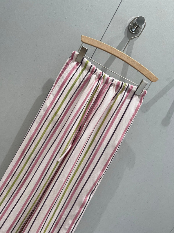 Celine 25 Trouser Pink mix colors Tencel Linen 218678