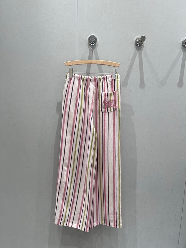 Celine 25 Trouser Pink mix colors Tencel Linen 218678