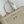 CD Book Tote Beige Embroidery and White Woven Grosgrain Ribbon