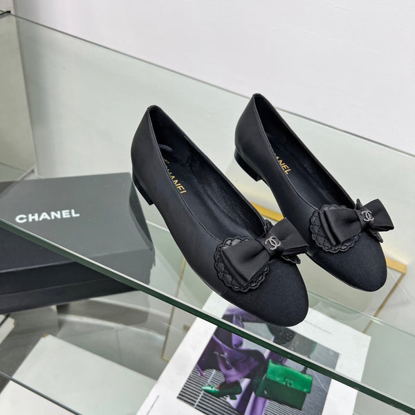 Ballerine CC in pelle di agnello nera