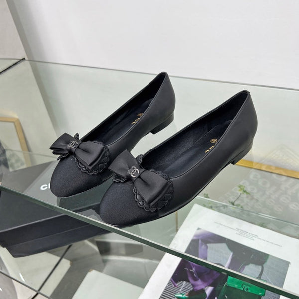 Ballerine CC in pelle di agnello nera