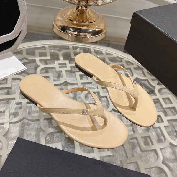 infradito cc beige argento vitello seta