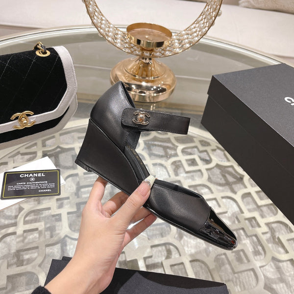 cc ballet 6cm black wedge heel