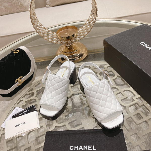 platform sandal 85 white quilted calfskin