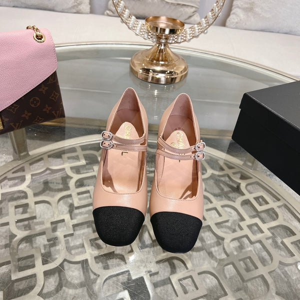 mary janes 60 double buckle beige calfskin black grosgrain