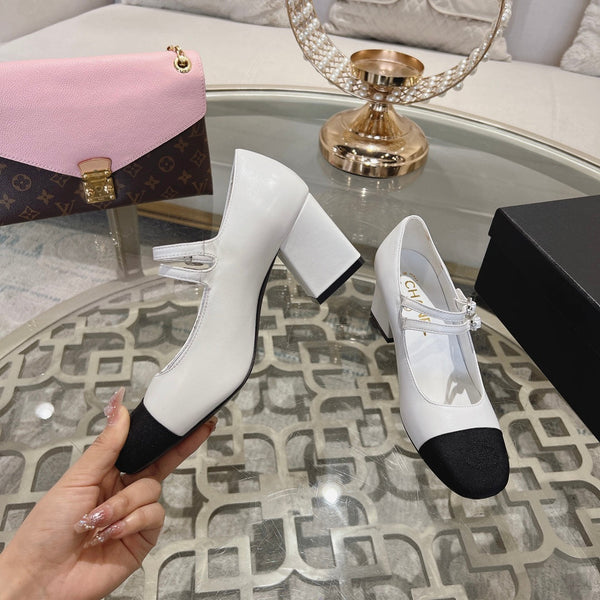 mary janes 60 double buckle white calfskin black grosgrain