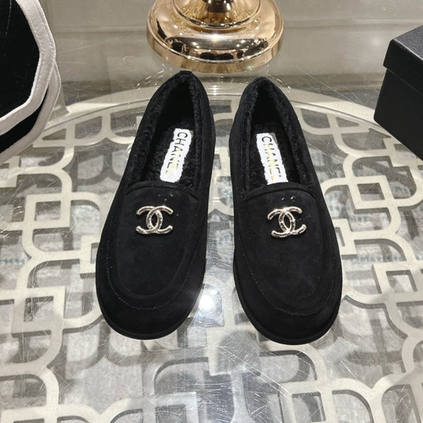 Mocassino CC 25A in pelle scamosciata Sherpa nera