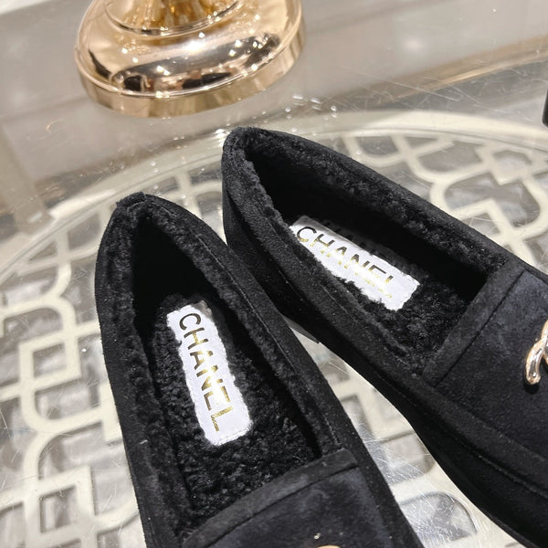 Mocassino CC 25A in pelle scamosciata Sherpa nera
