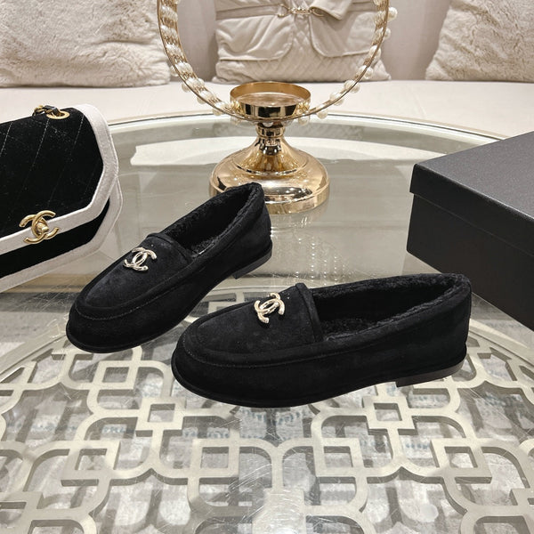 Mocassino CC 25A in pelle scamosciata Sherpa nera