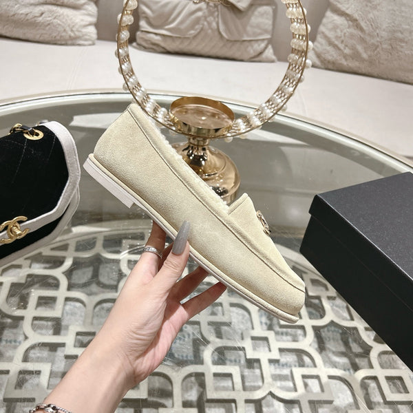 Mocassino CC 25A in pelle scamosciata Sherpa beige chiaro