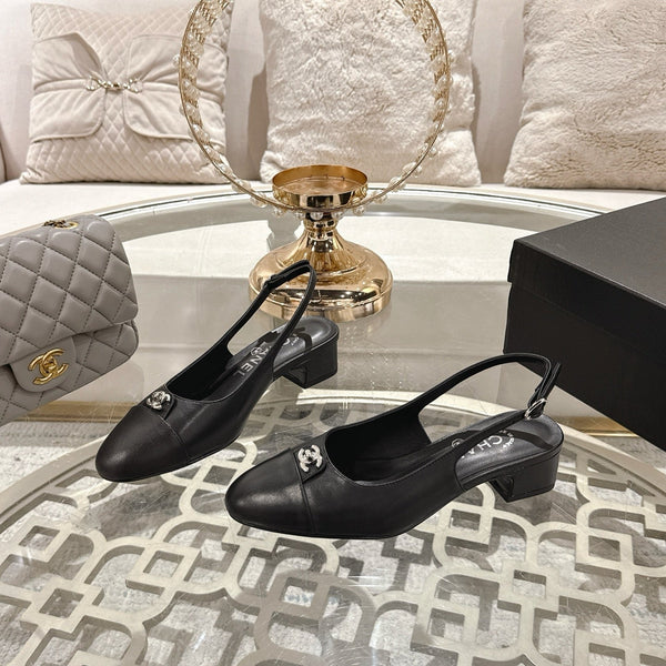 CC 25ss Slingbacks 35mm Black Lambskin & Sheepskin 432606