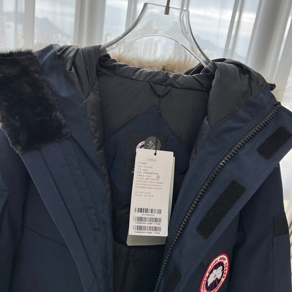 C. Goose Bomber Jacket Navy Blue Polyester 0029