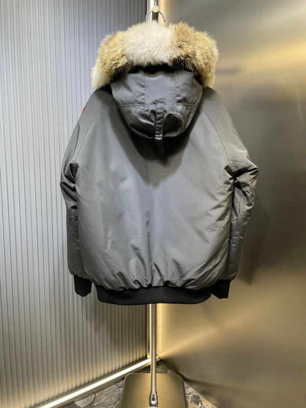 C. Goose Bomber Jacket Grey Polyester 0037