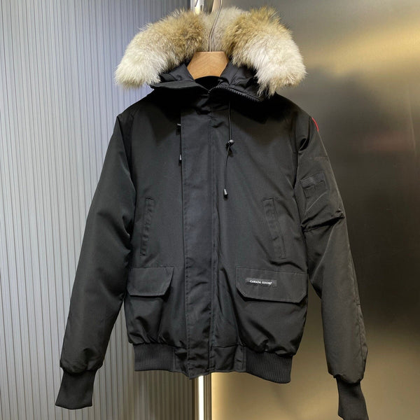 C. Goose Bomber Jacket Black Polyester 0036